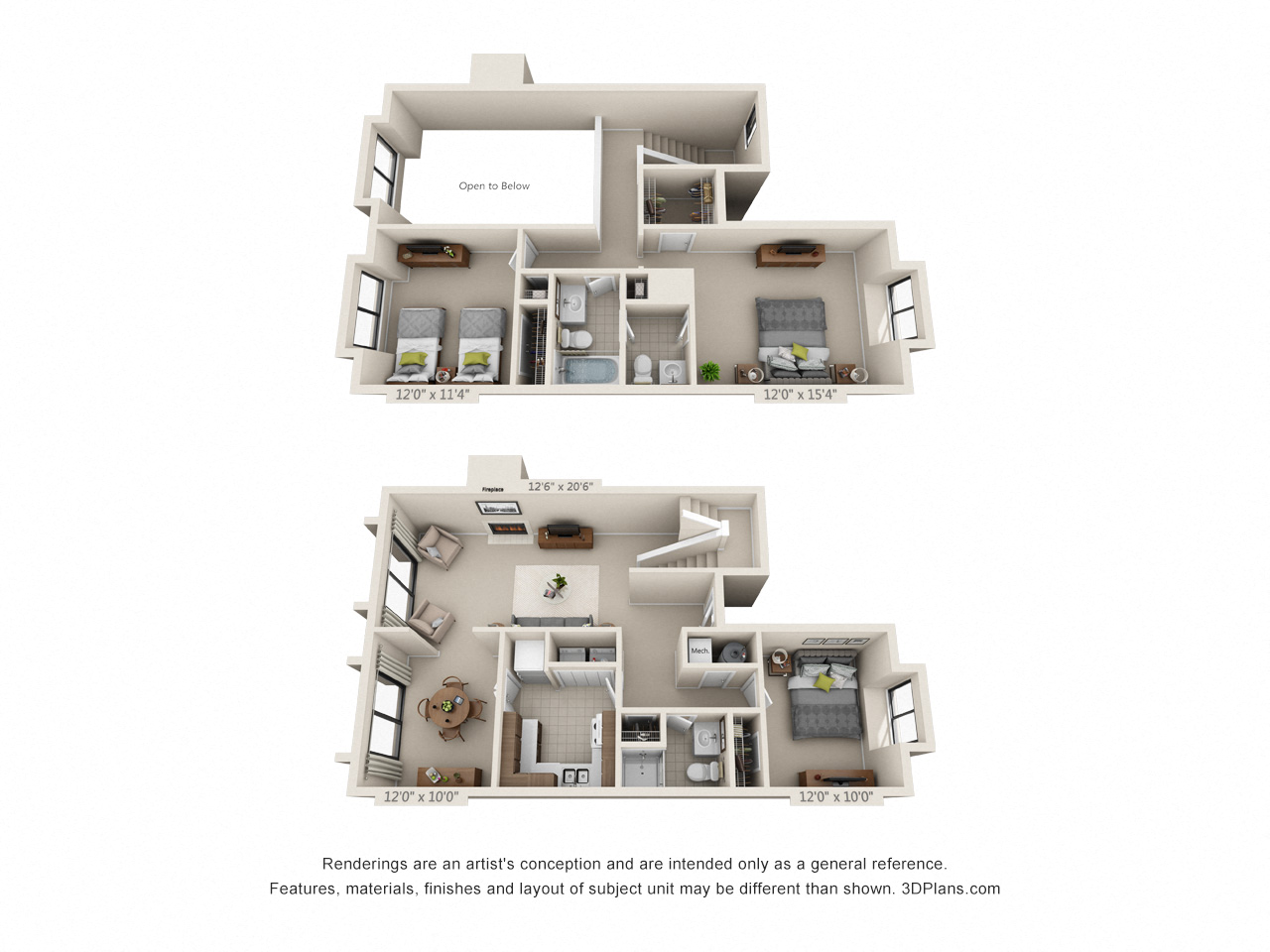 100 Yester Oaks Way E 2-3 Beds Apartment, Townhouse for Rent - Photo Gallery 25